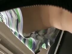 The wonderful upskirt voyeur movie scene of a plump girl outdoors